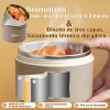 Lonchera Térmica ROOM MEXA de Acero Inoxidable con Toppers 4