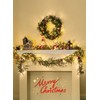 Brightown Christmas Garland with Lights, 6 Ft LED Battery Operated
