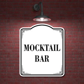 Mocktail Bar WB Aluminum Composite Sign 8.5''x10''
