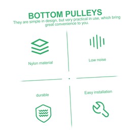 TEHAUX 12pcs Shower Door Rollers Replacement Smooth Low Noise Pulleys for Bathroom Glass Sliding Doors Diameter