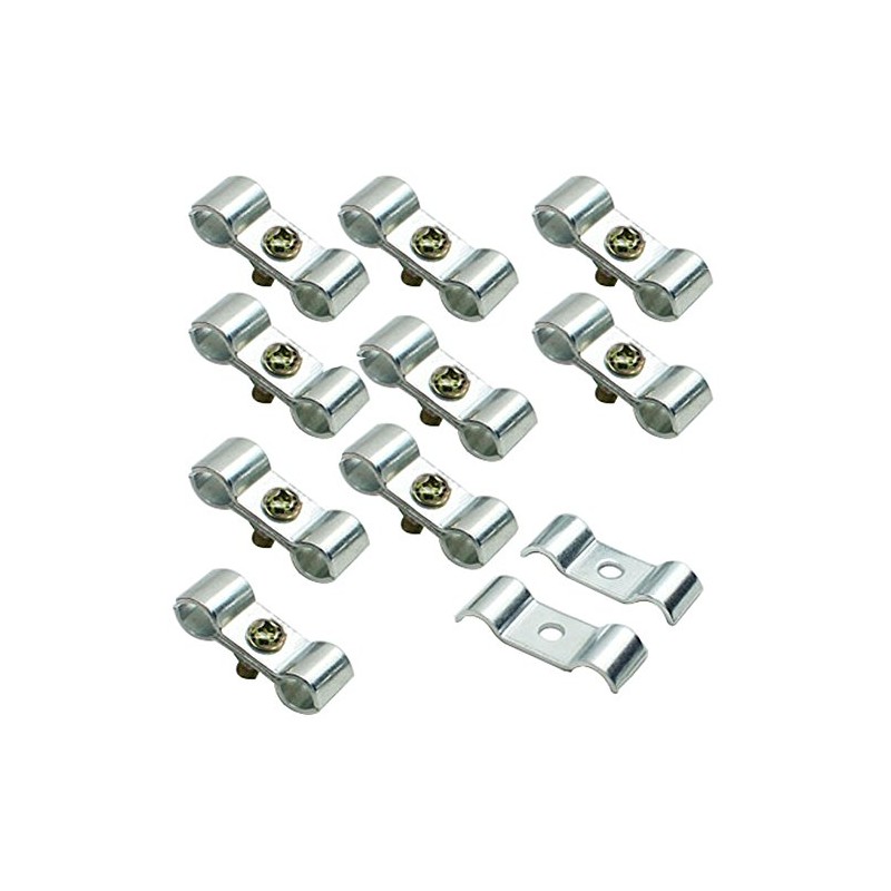 Kennel Clamps Shelf Pole Connector Double Port Pipe Clamps Clips