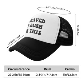 Funny Trucker Hat I Shaved My Bush for This? for Women and Men Baseball Cap Breathable Meshblack, Black-a, One Size