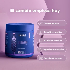 Birdman Berberina HCL 900 mg | Sin Aditivos | 90 Porciones | 180 Cápsulas