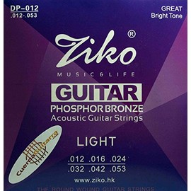 2 Sets of ZIKO DP-012 Acoustic Guitar Phosphor Bronze 012-053 Caliber …