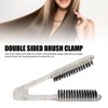 Double Sided Brush Clamp Ergonomic Handle Anti Static Nylon Hair