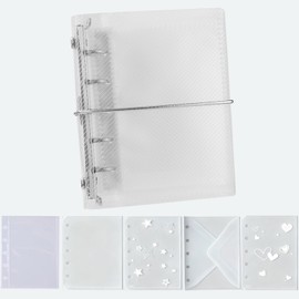 Sticker Album, Transparent M5, Clear Binder, 5 Holes, Set of 18 Refills, Sticker Planner Pages, Sticker Storage, DIY, Idol Fan Goods