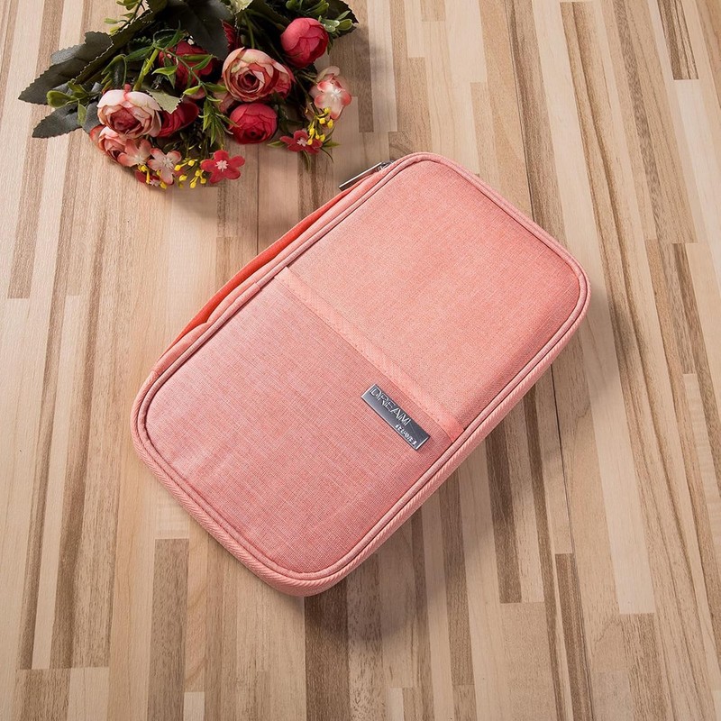 Porta Pasaporte, Organizador de Documentos de Viaje - Rosa