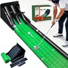Crestgolf Golf Putting Mat, Automatic Ball Return with 4 Flipping
