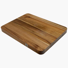 Swiss Diamond 40 x 30 cm Long Grain Acacia Wood Cutting Board, Heavy Duty, Small Wooden Cutting Board for Charcuterie, Fruits, and More