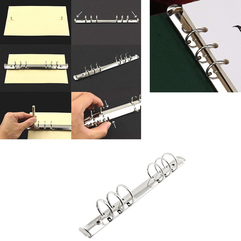 heyous 2pcs A5 Notebook 6-Hole Ring Binder Mechanisms 3cm Diameter