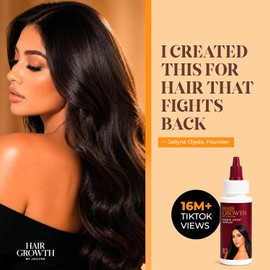 Suero Hair Growth Magic Drop De Jailyne Ojeda: Fórmula Revitalizante Del Cuero Cabelludo De Rápida Absorción; Promueve Un Cabello Más Grueso Y Saludable Con Extr