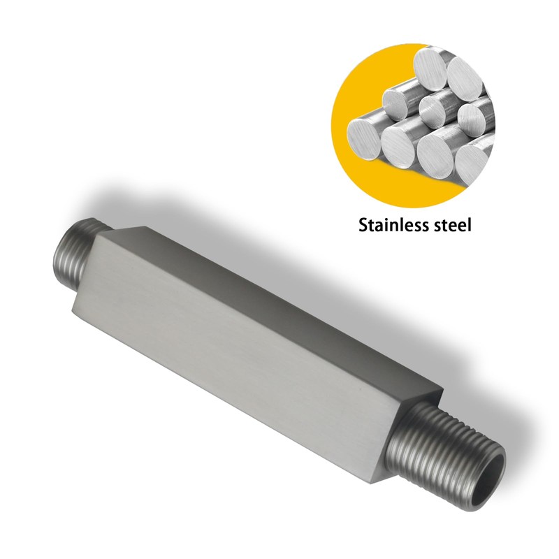 DEOLER Brushed Nickel Shower Arm with Flange, Square, 4 Inch,