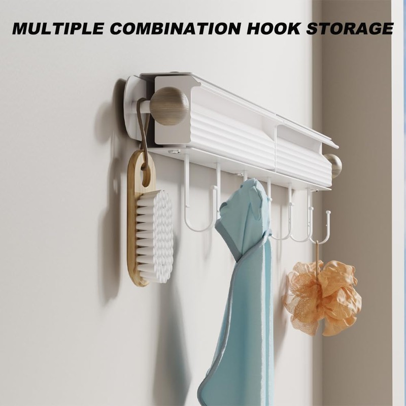 lomonmen Clothes Airer Wall Mounting, 70 cm Wall Dryer, Extendable,