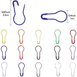 Set of 200 Gourd Shaped Pins, BetterJonny Metal Gourd Safety Pin Lock Safety Pin Lock Needles Pin Safety Pin Gourd Bright Color Safety Pins Various Color Knit Sewing Marks Used in Garment Sewing