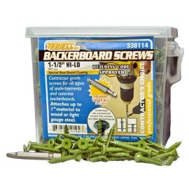 TROXELL USA 1-1/2" HI-LO Backerboard Screws, 3 Free square drive bit - 800 Pack