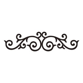 Metal Scroll Wall Decor Set of 2 – Antique Wrought Iron Wall Medallion Pair, Traditional Scroll Art Accent for Above Door, Front Porch, Hallway – Rustic Horizontal Metal Wall Art, Indoor/Outdoor & Gift-Ready