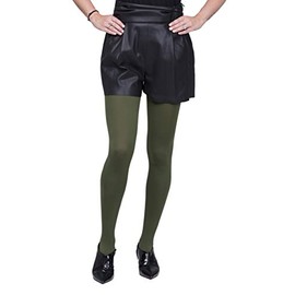 SENTELEGRI Opaque Tights, Choose From 18 Fashionable Colours, 100 Denier, Sizes S-XL (XLarge, Dark Green)