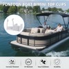 Jerbor Pontoon Top Bimini Clips for Boat Bimini Top Square
