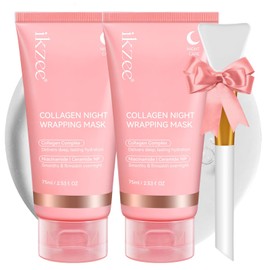 Kollagen-Nachtmaske, Kollagen-Maske für das Gesicht – Hydrolysiertes Kollagen für strahlende Haut – Koreanische Kollagen-Gesichtsmaske (5,06 fl.oz)