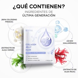 SEYOUL Mascarilla de Gelatina Facial – Hidratación Intensiva, Sensación de Piel Suave y Radiante