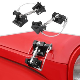 amayum Hood Latches Aluminum Hood Catch Replacement Exterior Trim Compatible with Jeep Wrangler JK JL & Gladiator JT 2007-2024
