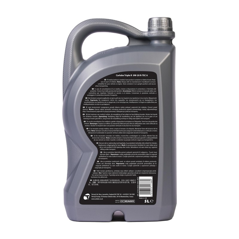 Carlube Triple R R-TEC 6 0W-20 API, ILSAC, GM, Fully