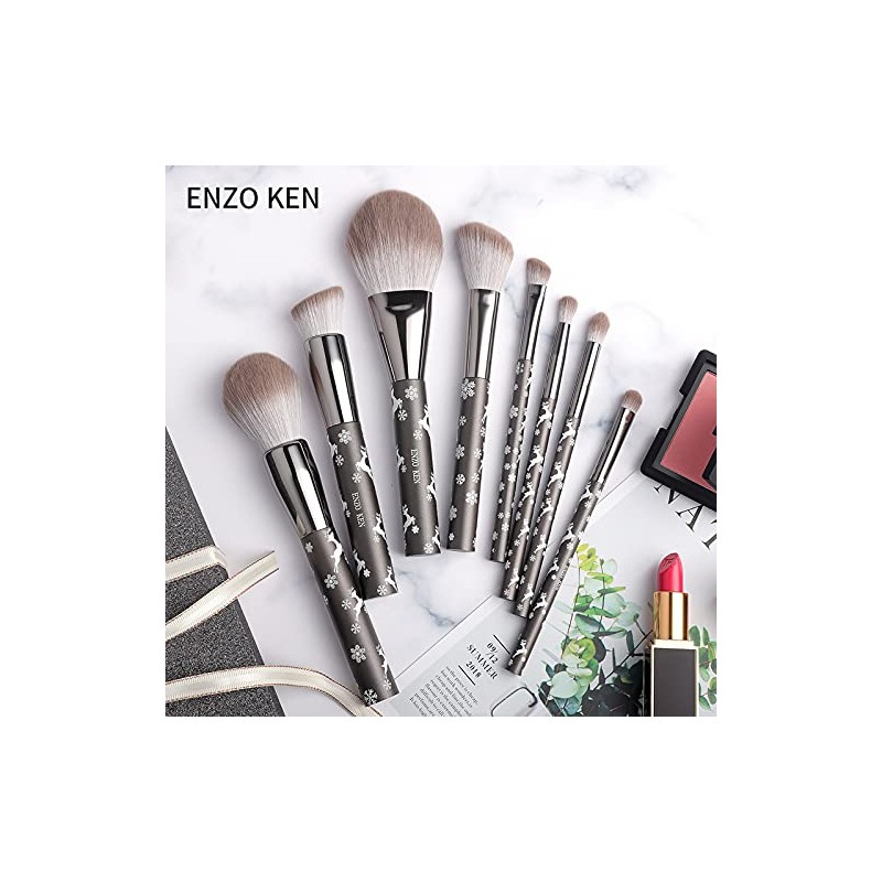 ENZO KEN Juego de Brochas de Maquillaje Profesional de Pelo