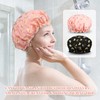 2 Packs Shower Cap Elastic Band Waterproof Bath Caps Double