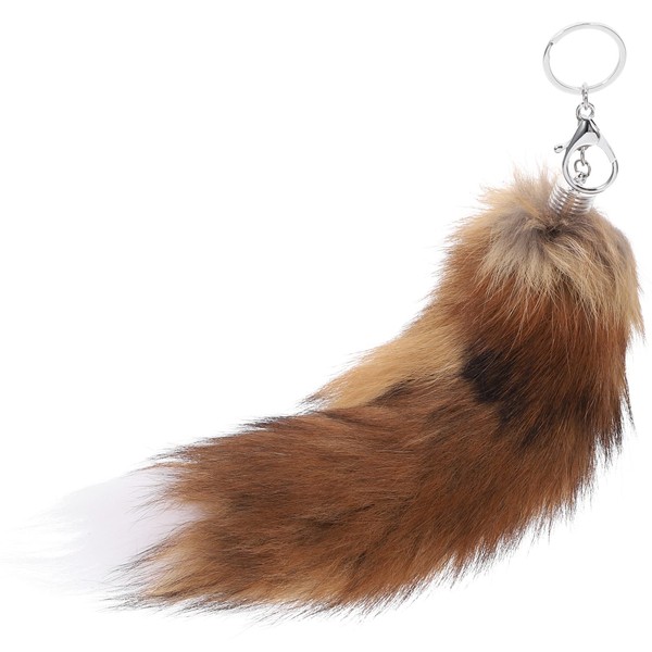 Holibanna Fox Tail Keychain Backpack Purse Fluffy Fox Tail Keyring