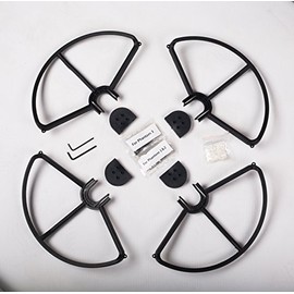 SummitLink Snap On/Off Prop Guards 4 xBlack Compatible for DJI Phantom 1 & 2 Phantom 3 Tool Free Quick Release Quick Disconnect Propeller Protector