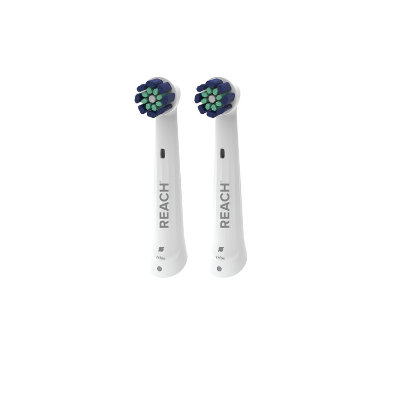 Reach® Trios™ Premium Clean Replacement Toothbrush Heads, Fits All Oral-B