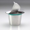 Disposable Aluminum Foils Lids Coffee Capsule Cups with Wooden Stand