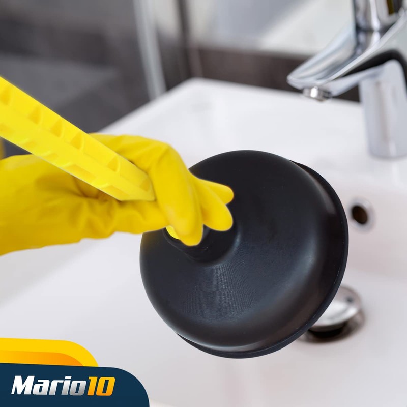 Mario10 4.52in/11,5 cm.Rubber Sink Plunger Toilet Unblocker Heavy Duty Bathroom