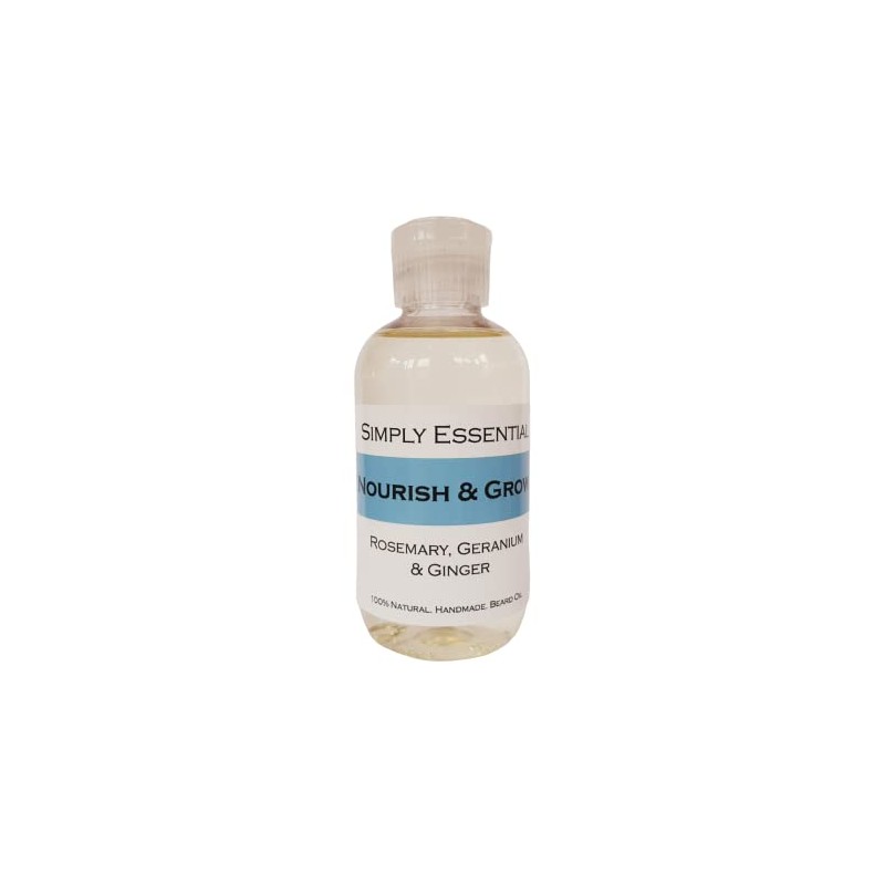 Simply Essential Nourish & Grow Beard Oil with Rosemary, Geranium
