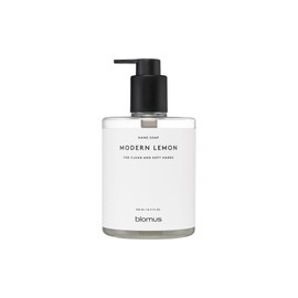 blomus Satomi Hand Soap | Modern Lemon Fragrance | 500 ml | Soap Dispenser with Vegan Modern Lemon Soap with 25% Organic Aloe Vera | Diameter 8 x Height 15 cm