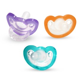 RAZBABY RaZbaby Jollypop Pacifier for Babies 3 Months and Up, USA Made, Natural Shaped Orthodontic Binky, Lovingly Shared in NICUs & Hospitals Worldwide, Medical-Grade 100% BPA-Free - 3 Pack - Variety