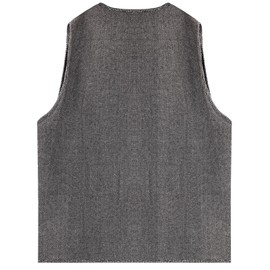 Men's Peasant Vest – Viking, Pirate, and Medieval Rennaissance Faire Costume Vest for Men - Grey - Large (42/44)