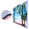 Window Beach Landscape Pattern Tapestry Wall Hanging for Living Room
