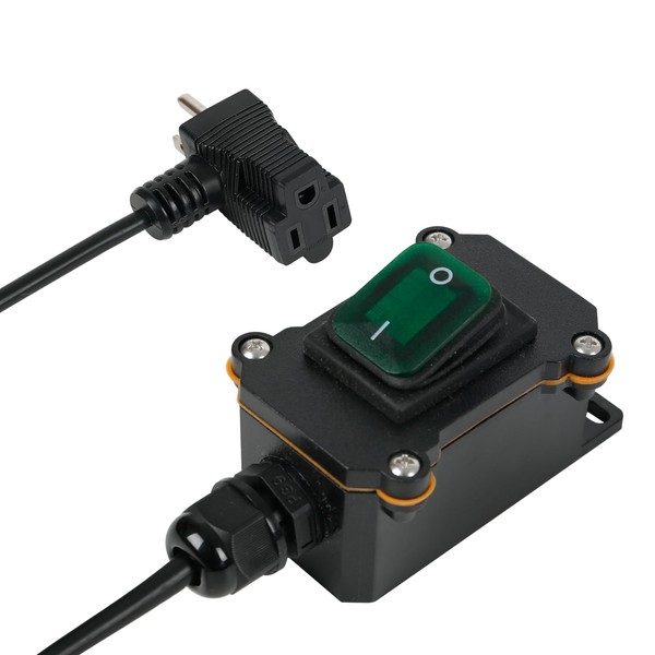 AQQHSAIN Inline Cord Switch Extension Cord with On/Off Switch IP66