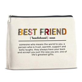 YeleY for Friends Female - Friendship for Women Her - Bestie Gift Ideas - Best Friends Makeup Bag - Best Friend Definition Cosmetic Bag Makeup Zipper Pouch