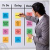 TMS Magnetic Sticky Notes, Neon Coloured Dry Wipe Reusable Labels
