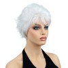 Lydell 8" Women White Wigs Short Wavy Layered Shaggy Hair