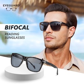 EYEGUARD 2 Pack Bifocal Reading Sunglasses for Men UV400 Protection Outdoors Classic Designer Sun Readers