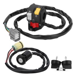 M MATI Handlebar & Key Switch Kit for Honda Rancher 350 TRX350TM TRX350FM 2000-2005 Manual Shift 35020-HN5-671 35100-HN5-670 35020-HN5-670