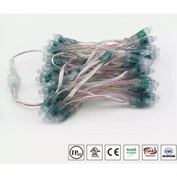 Undisclosed 12mm round pixel rgb Capsule YJLED-021B 80 PCS