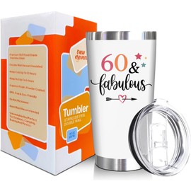 NEWELEVEN 60th Birthday Gifts For Women - 1965 60th Birthday Decorations For Women - Turning 60-60 Year Old Gifts For Women, Mom, Wife - 20 Oz Tumbler