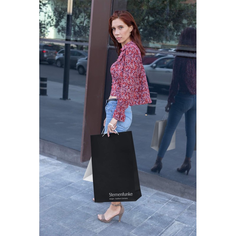 Sternenfunke Umbrella Foldable Transparent Pocket Umbrella, transparent-black