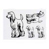 4 x 'Strutting Afghan Hound Dog' Temporary Tattoos - Water