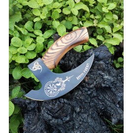 SHOHASS New Viking Pizza Cutter Axe Viking Hatchet Pizza Axe with Premium Leather Cover