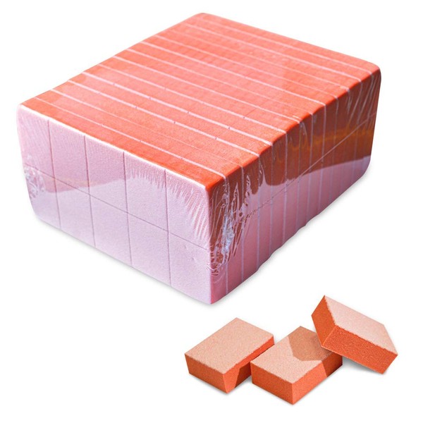 Karlash Nail Mini Orange Buffer Block File 80/100 Grit 2 Sided (390 Count)